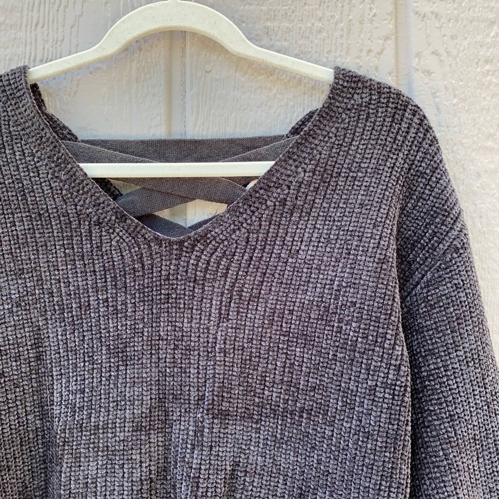 Willow & Clay ballon sleeve chenille sweater - Picture 2 of 11